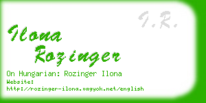 ilona rozinger business card